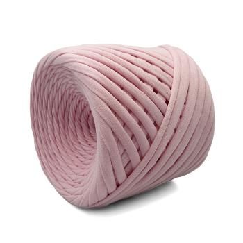 Трикотажная пряжа Hobyt ТП 168 Розовая пудра, первичная, изнаночная, 100% хлопок, 100 м, 7-9 мм