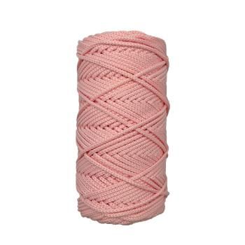 Полиэфирный Шнур для вязания Ш-ПЭ 002-100 Светло-розовый, Змм, 100 м 