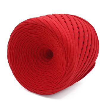 Трикотажная пряжа Hobyt ТП 072 Красный перчик, первичная, изнаночная, 100% хлопок, 100 м, 7-9 мм