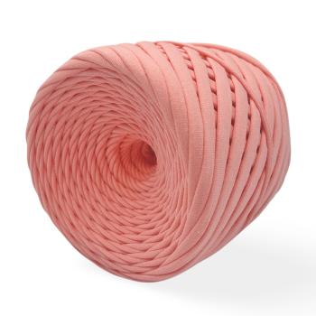 Трикотажная пряжа Hobyt ТП 182 Розовый леденец, первичная, изнаночная, 100% хлопок, 100 м, 7-9 мм