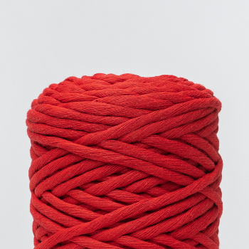 Шпагат хлопковый , цвет Красный, 4мм/100м