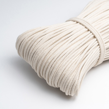 Хлопковый шнур для шитья с сердечником  5 мм/50 м, цвет Шампань