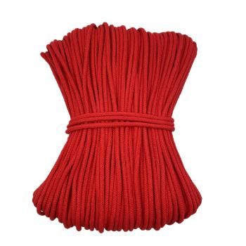 Хлопковый шнур УЦЕНКА для шитья с сердечником 5 мм/100 м, цвет Красный