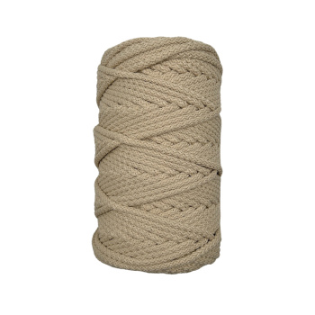 Полиэфирный Шнур с сердечником для вязания ПШ5_2-01-100 Овсянка, 5мм/100 м 