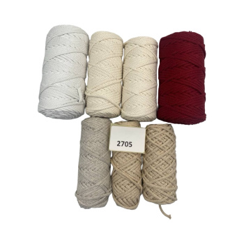 НШВ_2705 Набор хлопковых шнуров на вес 4 мм, 1 кг