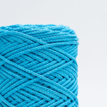 Хлопковый Шнур для вязания Ш-ХЛ3_064 Аквамарин, Змм/100м, хлопок