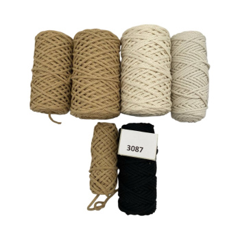 НШВ_3087 Набор хлопковых шнуров на вес 4 мм, 1 кг