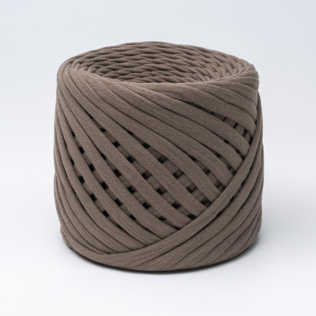 Трикотажная пряжа Hobyt ТП 184 Серая цапля, первичная, изнаночная, 100% хлопок, 100 м, 7-9 мм