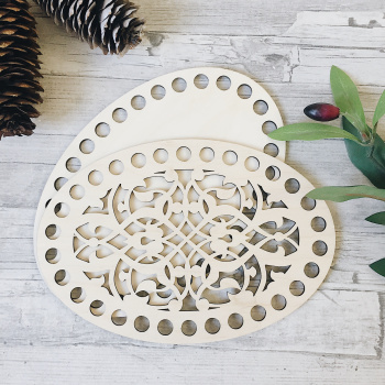 1104-2 Набор донышко+крышка с гравировкой, овал 20х13см 