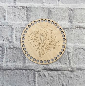 1075-15 Крышка/дно "Весенняя слеза" d=15 см