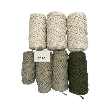 НШВ_2316 Набор хлопковых шнуров на вес 3 мм, 1 кг