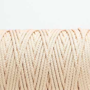 Полиэфирный Шнур с сердечником для вязания Ш-ПЭ5-79 Кремово-розовый, 5мм/100 м 