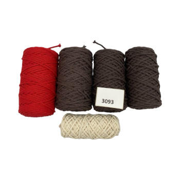 НШВ_3093 Набор хлопковых шнуров на вес 4 мм, 1 кг