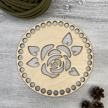 1078-15 Крышка/дно "Роза" d=15 см