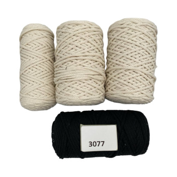 НШВ_3077 Набор хлопковых шнуров на вес 4 мм, 1 кг