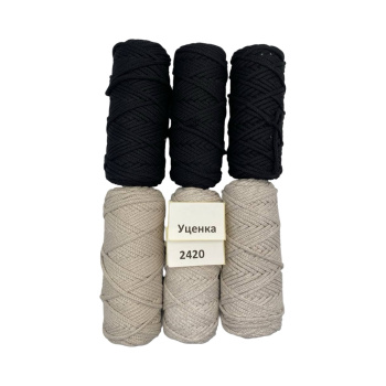 НШВ_2420 Набор хлопковых шнуров на вес 4 мм, 1 кг УЦЕНКА