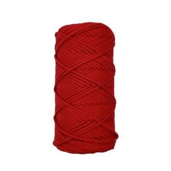 Хлопковый Шнур для вязания Ш-ХЛ3_037 Красный, Змм/100м, хлопок