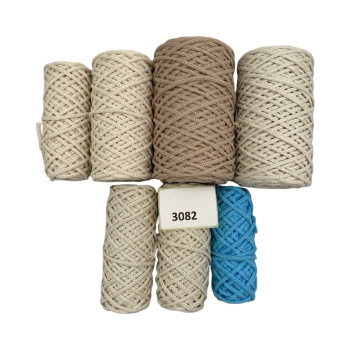 НШВ_3082 Набор хлопковых шнуров на вес 4 мм, 1 кг