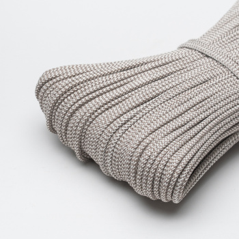 Хлопковый шнур для шитья с сердечником  5 мм/100 м, цвет Орех-Айвори Елочка