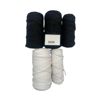 НШВ_2699 Набор хлопковых шнуров на вес 4 мм, 1 кг