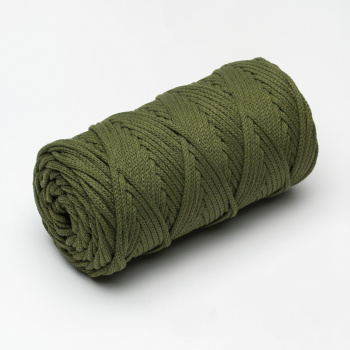 Хлопковый Шнур для вязания ШХ_41 Еловый, 4мм/100м, хлопок