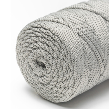 Полиэфирный шнур для вязания ПЭШ_55 Серебро, 4 мм/100 метров