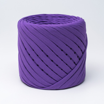 Трикотажная пряжа Hobyt ТП 084 Фиолетовый, первичная, изнаночная, 100% хлопок, 100 м, 7-9 мм