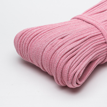 Хлопковый шнур для шитья с сердечником  5 мм/50 м, цвет Розовый джинс