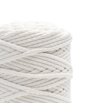 Хлопковый Шнур для вязания Ш-ХЛ5 033 Айвори, 5 мм/100 м, хлопок