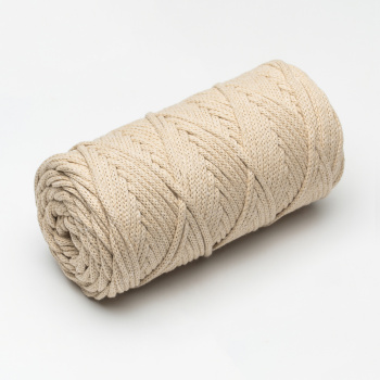 Хлопковый Шнур для вязания ШХ_84 Слоновая кость, 4мм/100м, хлопок