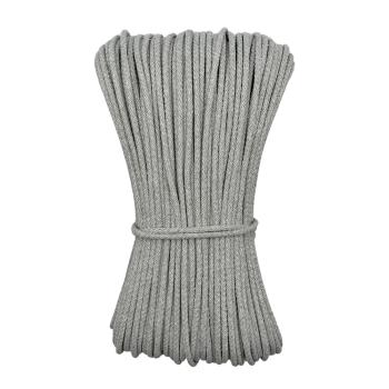 Хлопковый шнур с люрексом (серебро) для шитья с сердечником ШН_П32, 5 мм/30 м, цвет Светло-серый