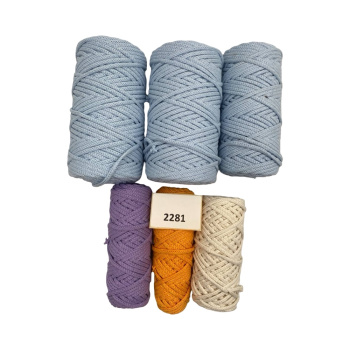 НШВ_2281 Набор хлопковых шнуров на вес 4 мм, 1 кг