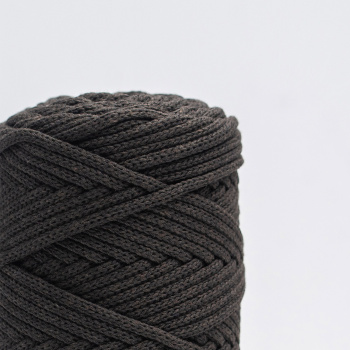 Хлопковый Шнур для вязания ШХ_55 Тёмно-коричневый, 4мм/100м, хлопок