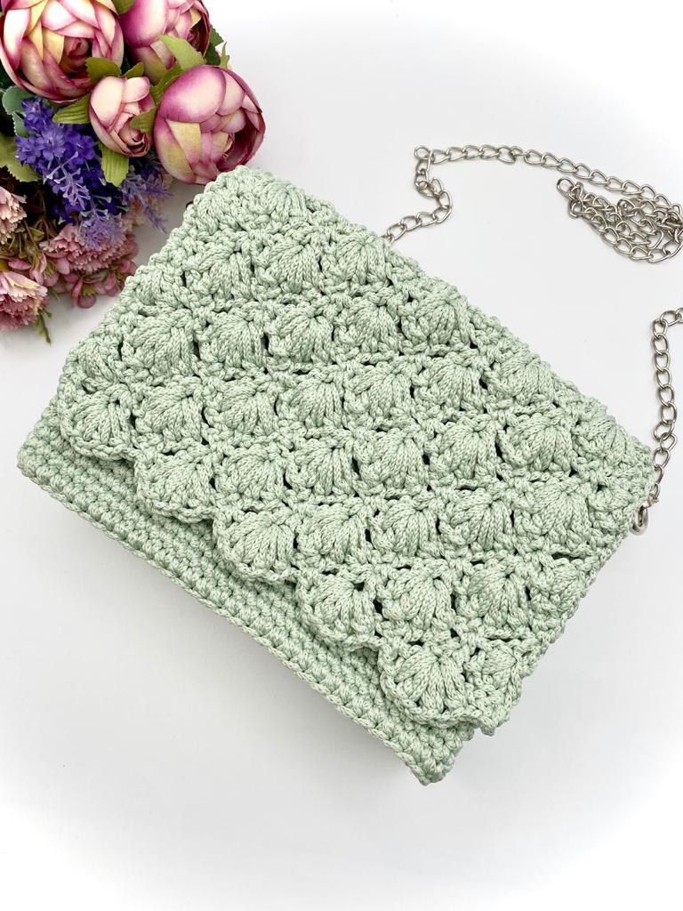 Сумка из полиэфирного шнура с ажурным клапаном