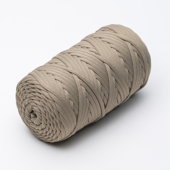 Полиэфирный плоский  шнур для вязания  Бежевое золото 5 мм/100м