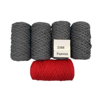 НШВ_2388 Набор хлопковых шнуров на вес 3 мм, 1 кг УЦЕНКА