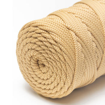 Полиэфирный шнур для вязания ПЭШ_78 Сахара, 4 мм/100 метров