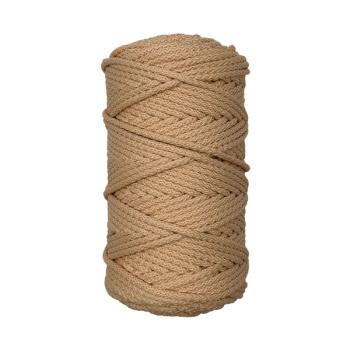 Полиэфирный Шнур с сердечником для вязания Ш-ПЭ5-55 Топлёное молоко, 5мм/100 м 