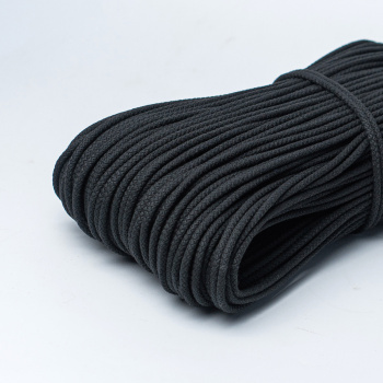 Хлопковый шнур для шитья с сердечником ШН_П40, 5 мм/100 м, цвет Чёрный