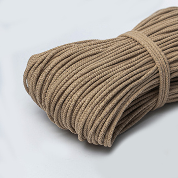 Хлопковый шнур для шитья с сердечником  5 мм/100 м, цвет Крафтовый 