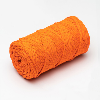 Хлопковый Шнур для вязания ШХ_20 Оранжевый, 4мм/100м, хлопок