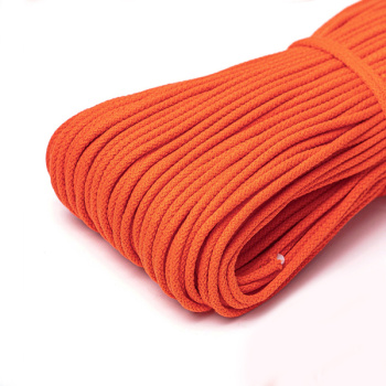 Хлопковый шнур для шитья с сердечником  5 мм/100 м, цвет Оранжевый 