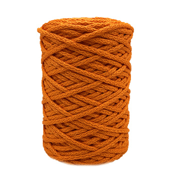 Полиэфирный Шнур с сердечником для вязания Ш-ПЭ5-25 Оранжевый, 5мм/100 м 