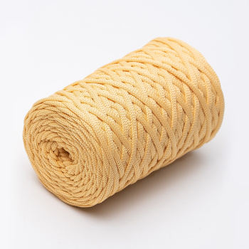 Полиэфирный плоский шнур для вязания  Дыня 5 мм/100м