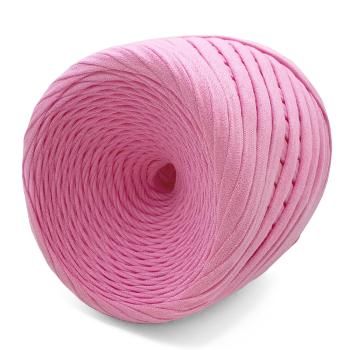 Трикотажная пряжа Hobyt ТП 050 Розовый, первичная, изнаночная, 100% хлопок, 100 м, 7-9 мм
