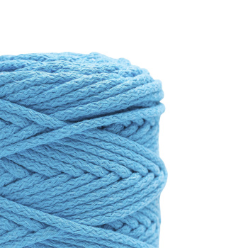 Хлопковый Шнур для вязания Ш-ХЛ5 035 Аквамарин, 5 мм/100 м, хлопок