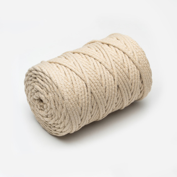 Хлопковый Шнур для вязания Ш-ХЛ5 064 Слоновая кость 5 мм/100 м, хлопок