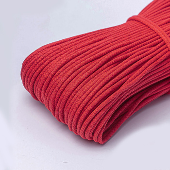Хлопковый шнур для шитья с сердечником  5 мм/100 м, цвет Красный