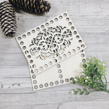 1104-7 Набор крышка и дно "Резная шкатулка" на 2 отделения 15х11см