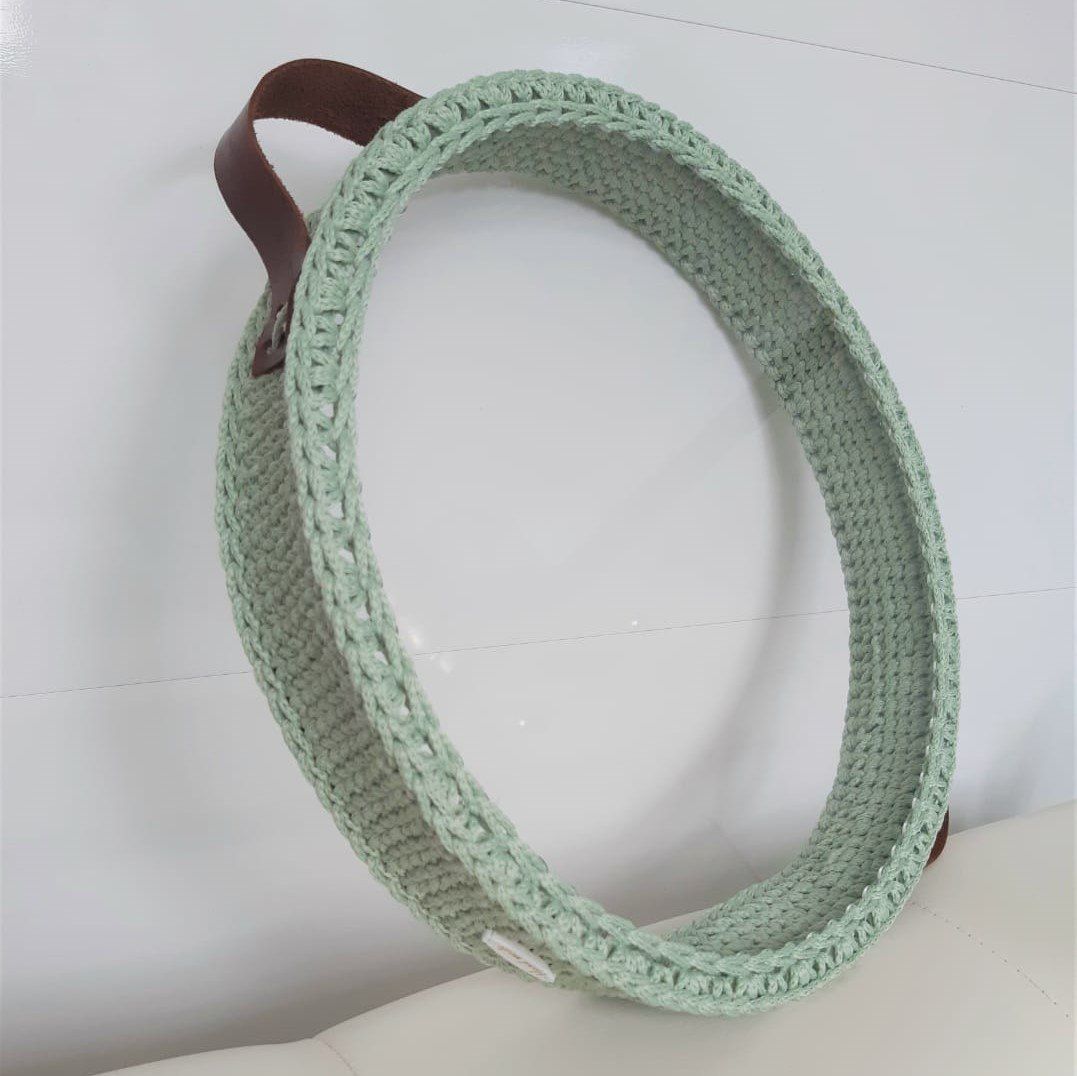 Вяжем ПОДНОС с прозрачным дном из шнура